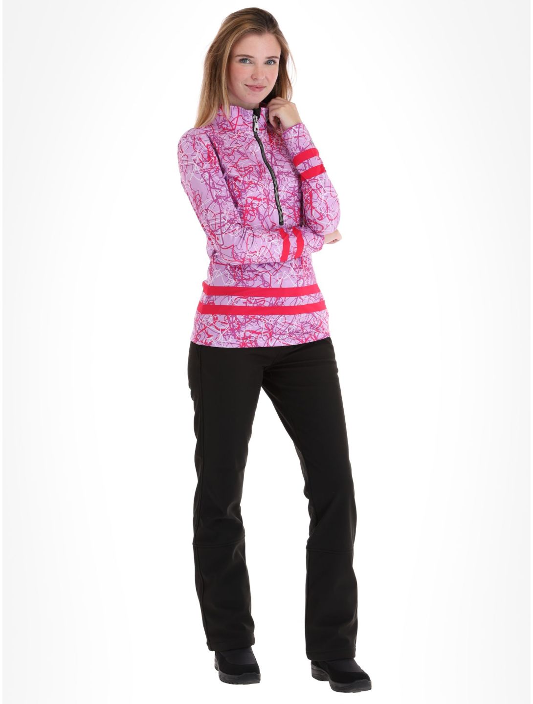 Kou Sportswear, Geolines pullover women Purple-Pink pink, purple 