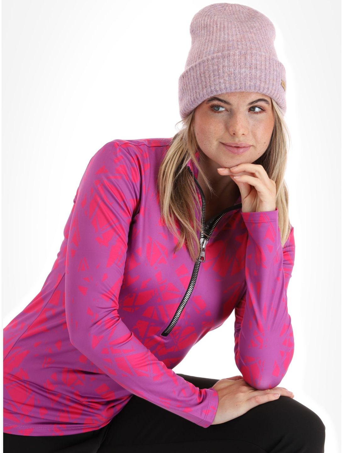 Kou Sportswear, Graphic pullover women Pink-Purple pink, purple 