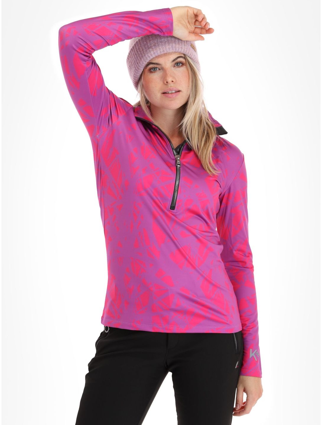 Kou Sportswear, Graphic pullover women Pink-Purple pink, purple 