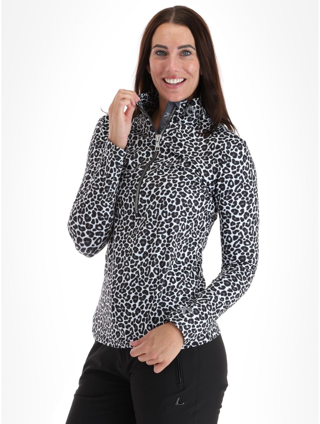 Kou Sportswear, Panter pullover women Black / White black, white 