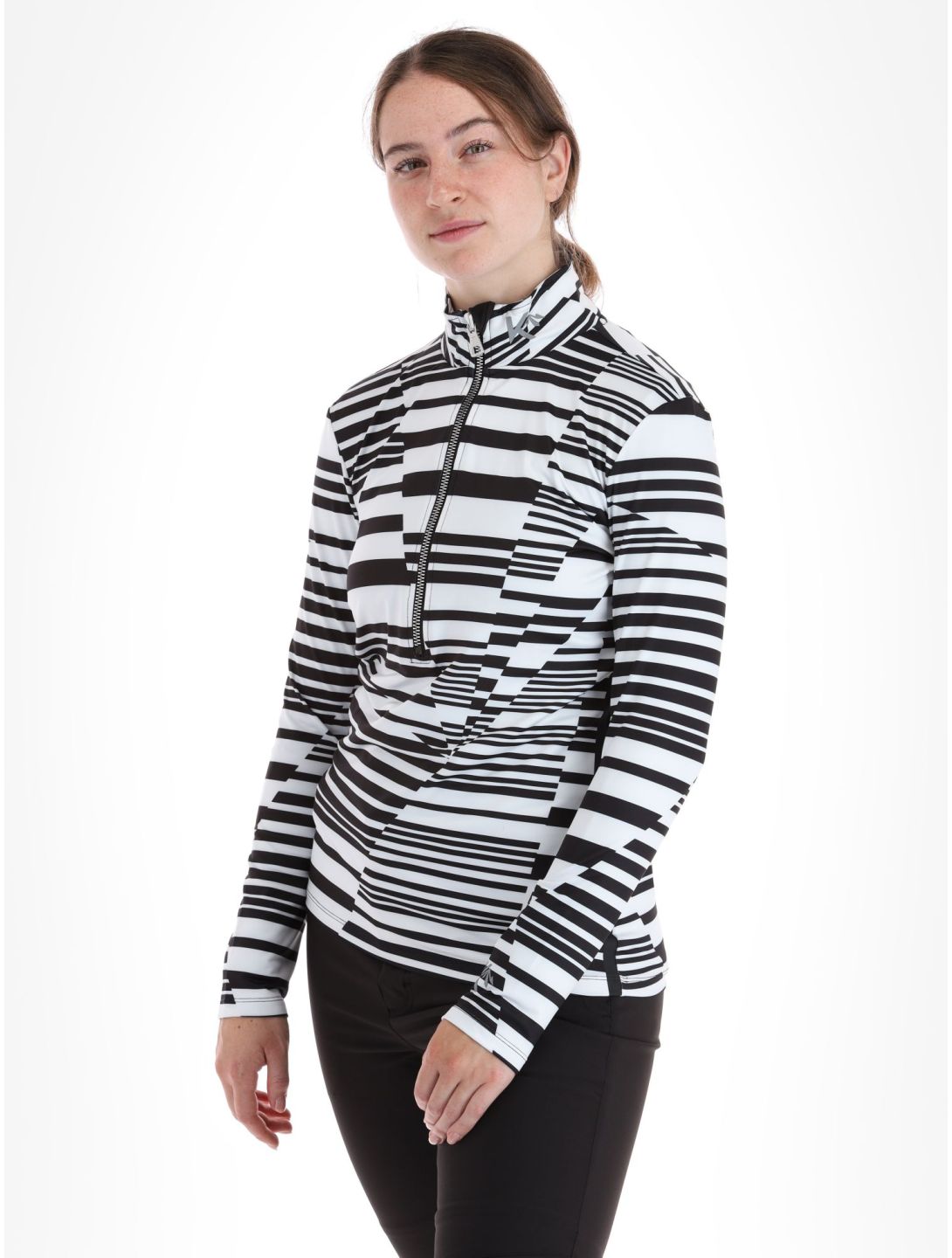 Kou Sportswear, Stripes pullover women Black-White black, white 