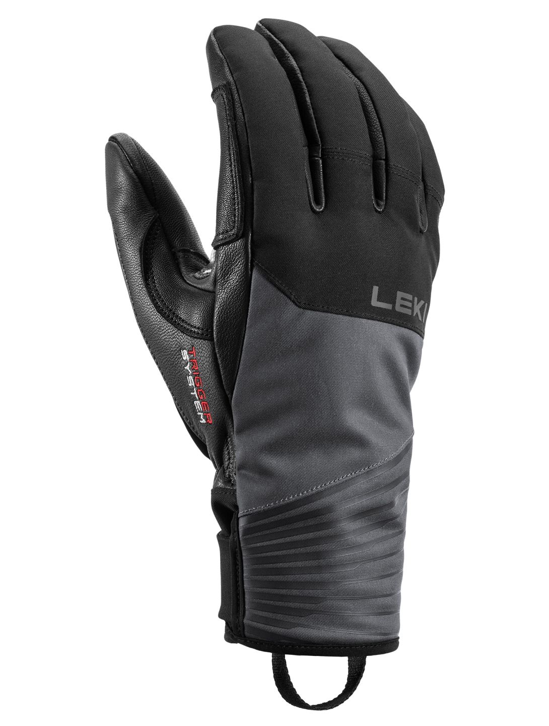 Leki, Sparrow 3D ski gloves men Black / Graphite black, grey 