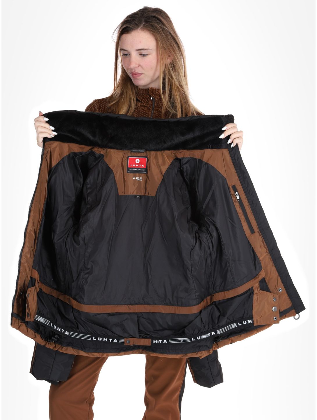 Luhta, Hakois ski jacket women Chocolat brown 