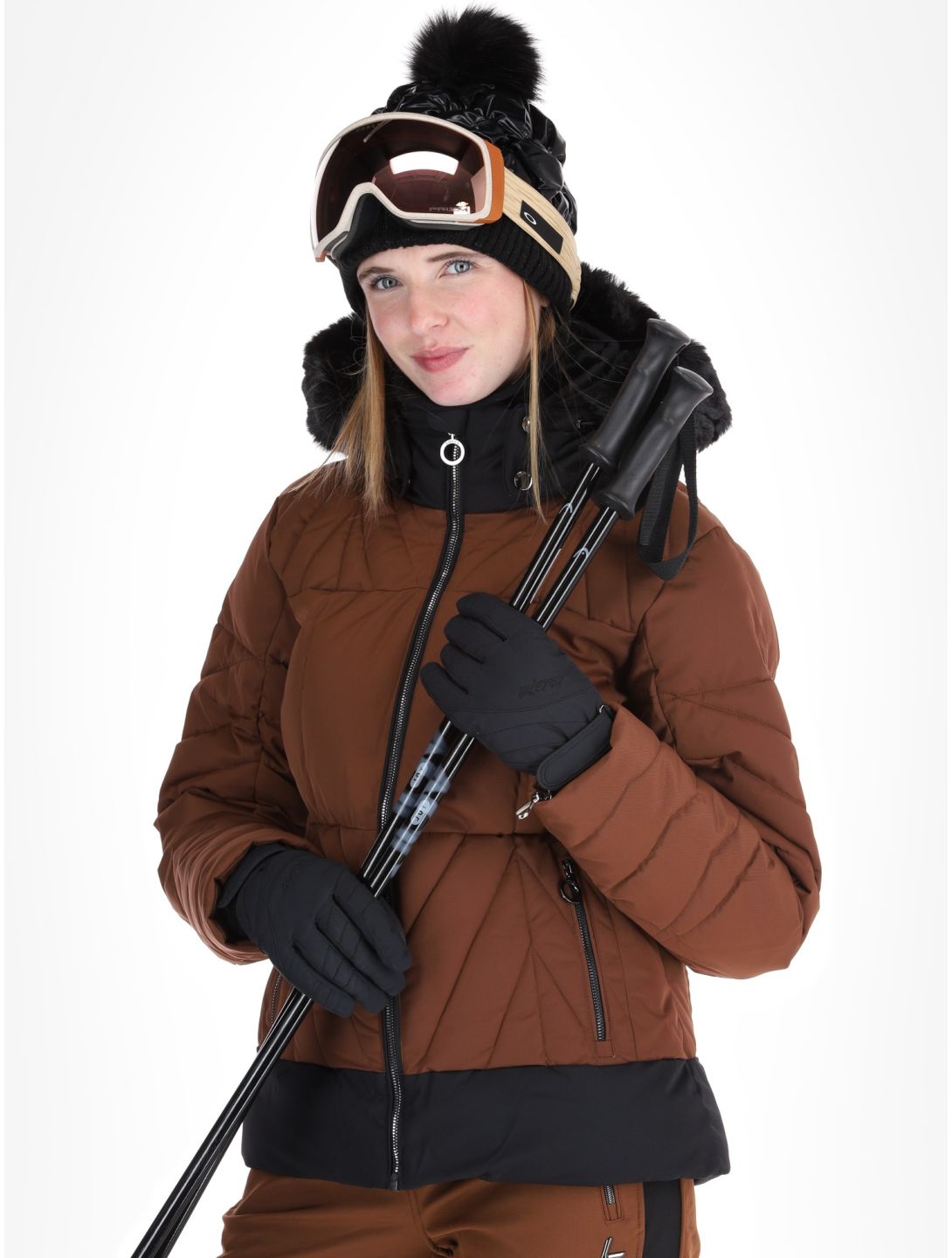 Luhta, Hakonkoski ski jacket women Chocolat brown 