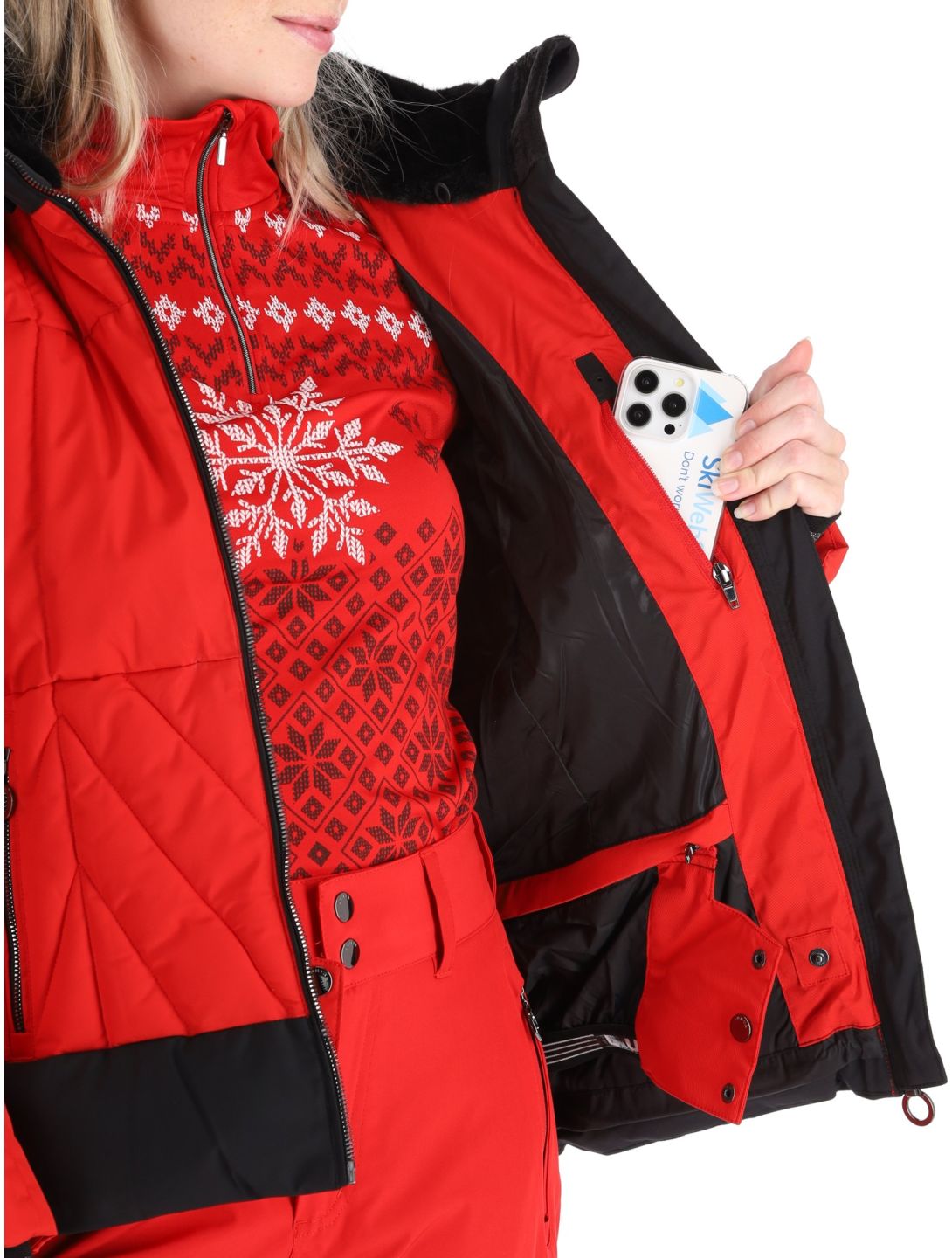 Luhta, Hakonkoski ski jacket women Cranberry red 