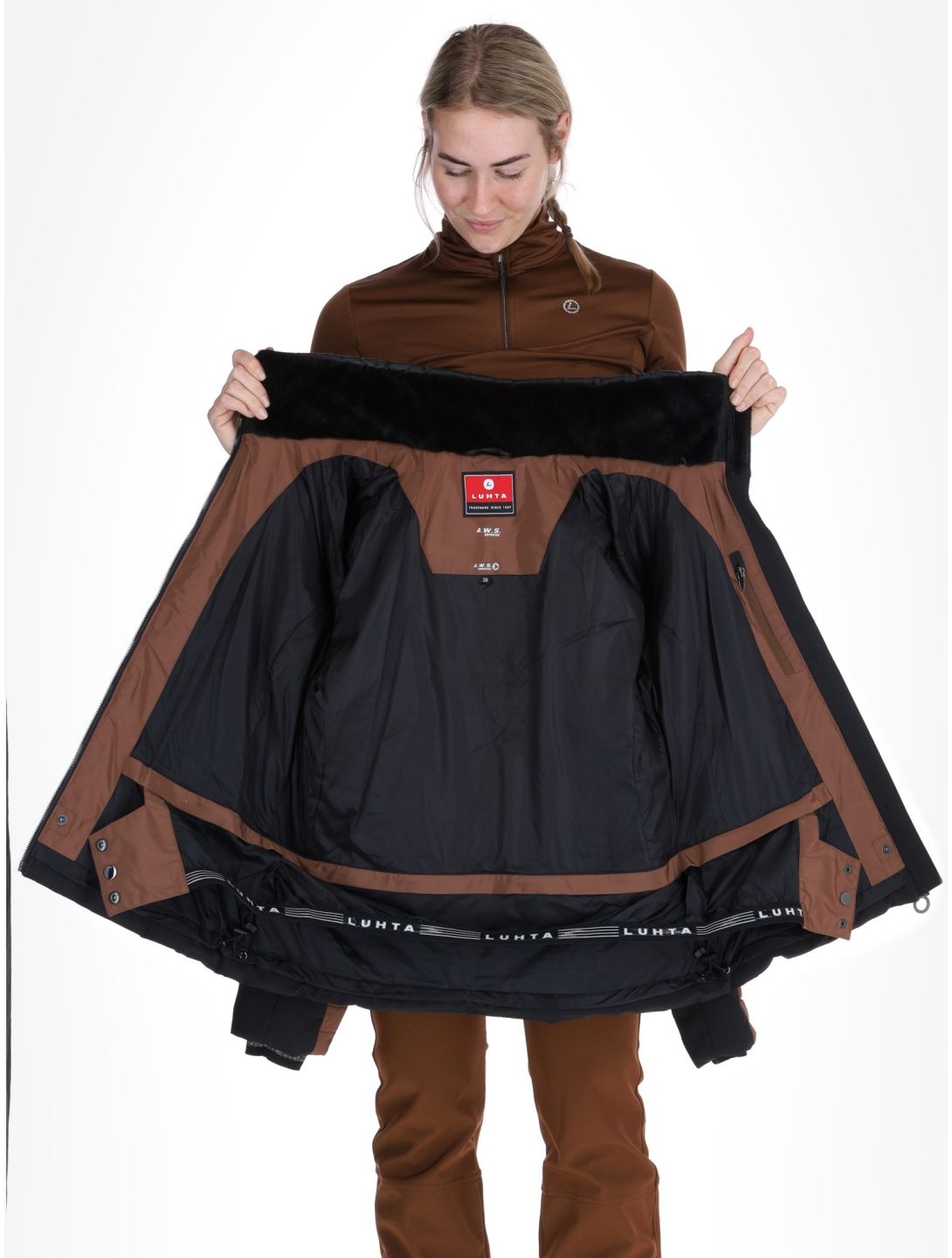 Luhta, Hakula ski jacket women Chocolat brown 