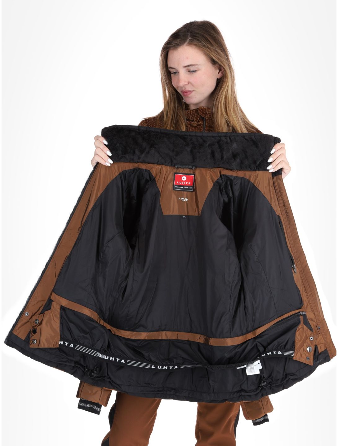 Luhta, Hakulila ski jacket women Chocolat brown 