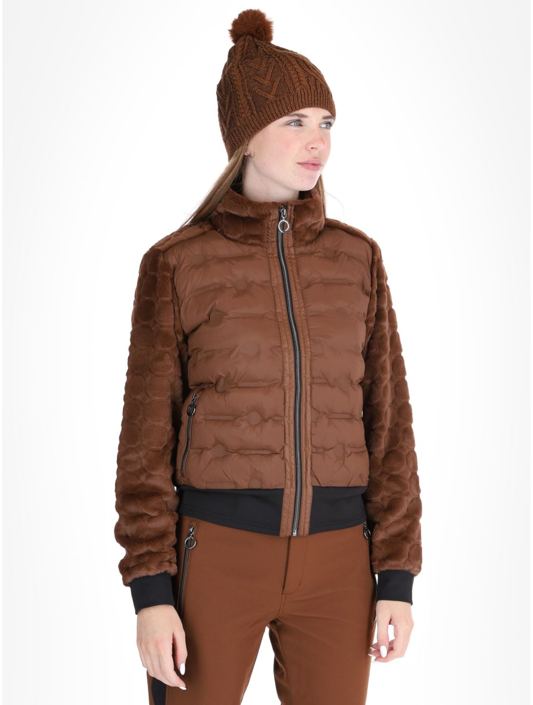 Luhta, Haukkamaa down jacket women Chocolat brown 