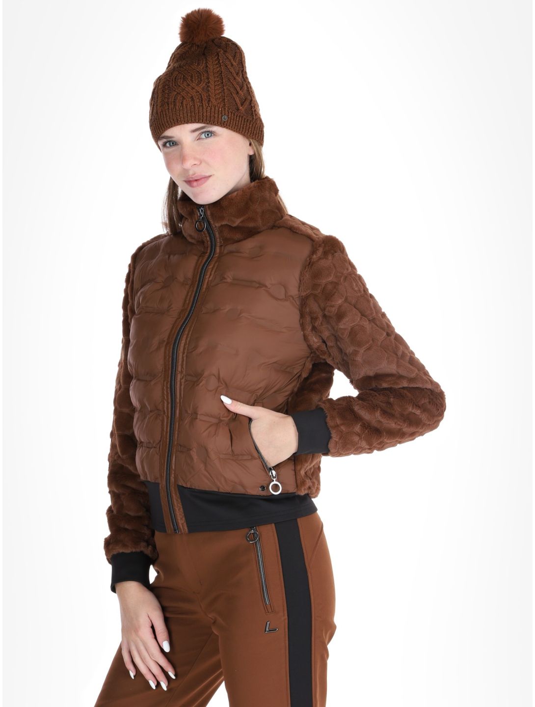 Luhta, Haukkamaa down jacket women Chocolat brown 