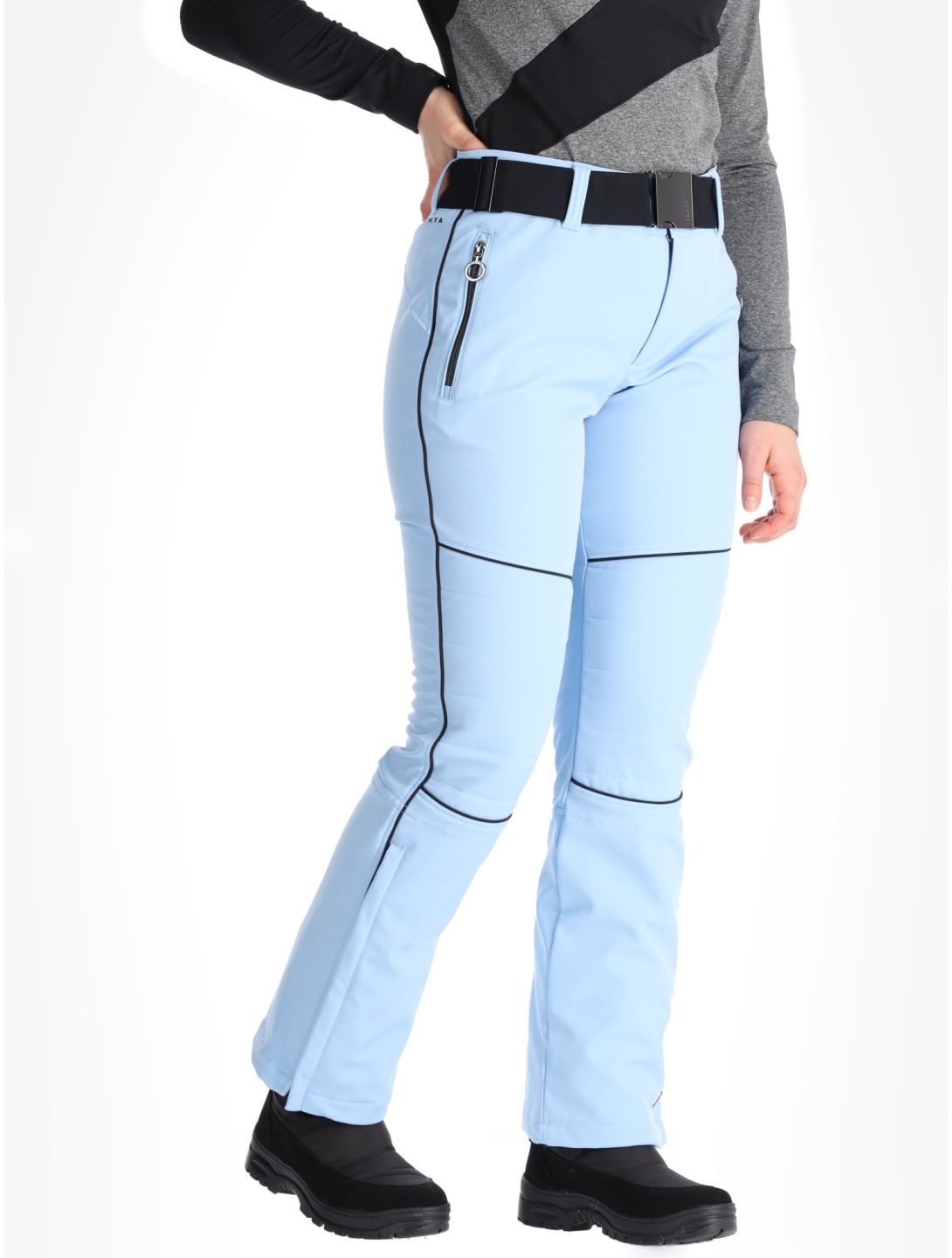 Luhta, Jaamalai C softshell ski pants short model women Light Blue blue 