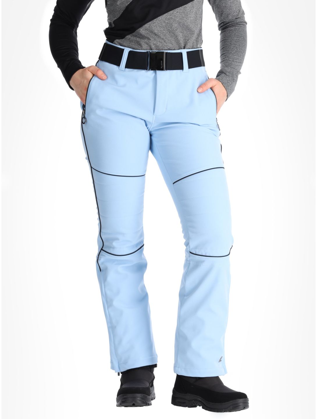 Luhta, Jaamalai C softshell ski pants short model women Light Blue blue 