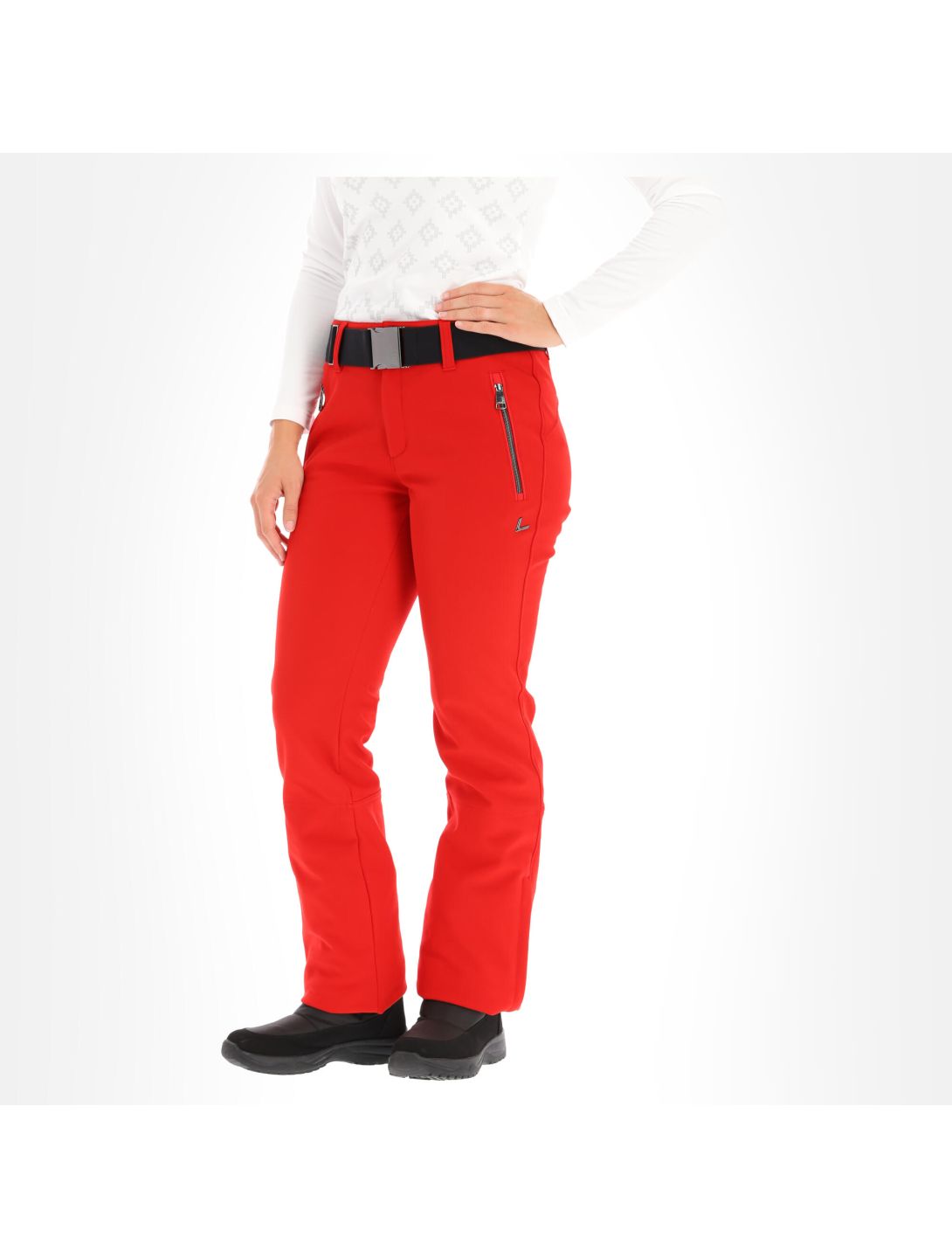 Luhta, Joentaus softshell ski pants short model women classic red 