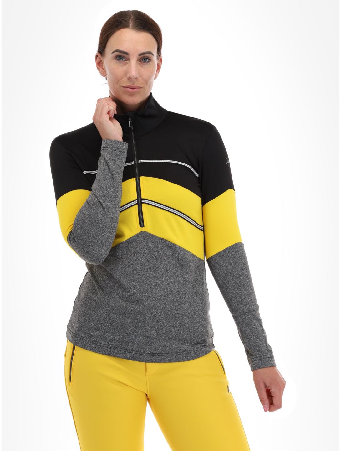 Luhta, Levi pullover women Black black, grey, yellow 