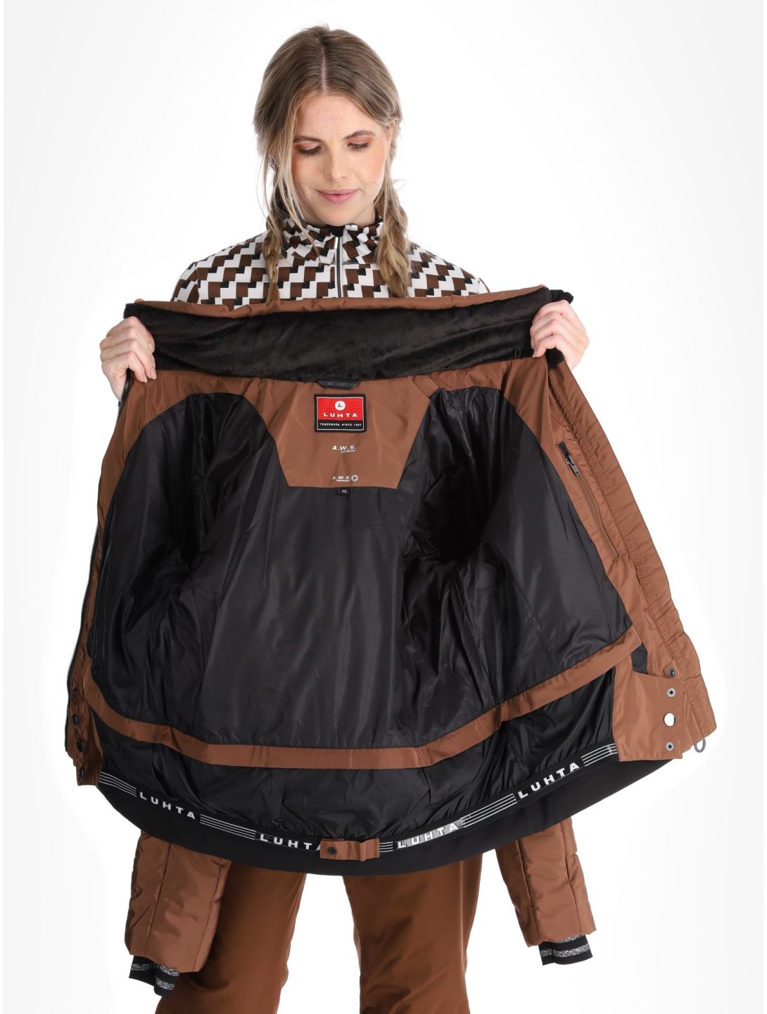 Luhta, Halhola ski jacket women Chocolat brown 