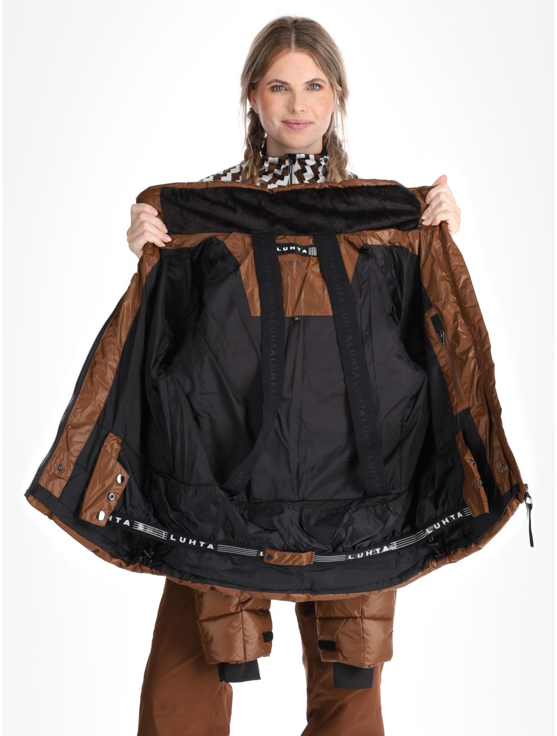 Luhta, Kallunki ski jacket women Chocolat brown 