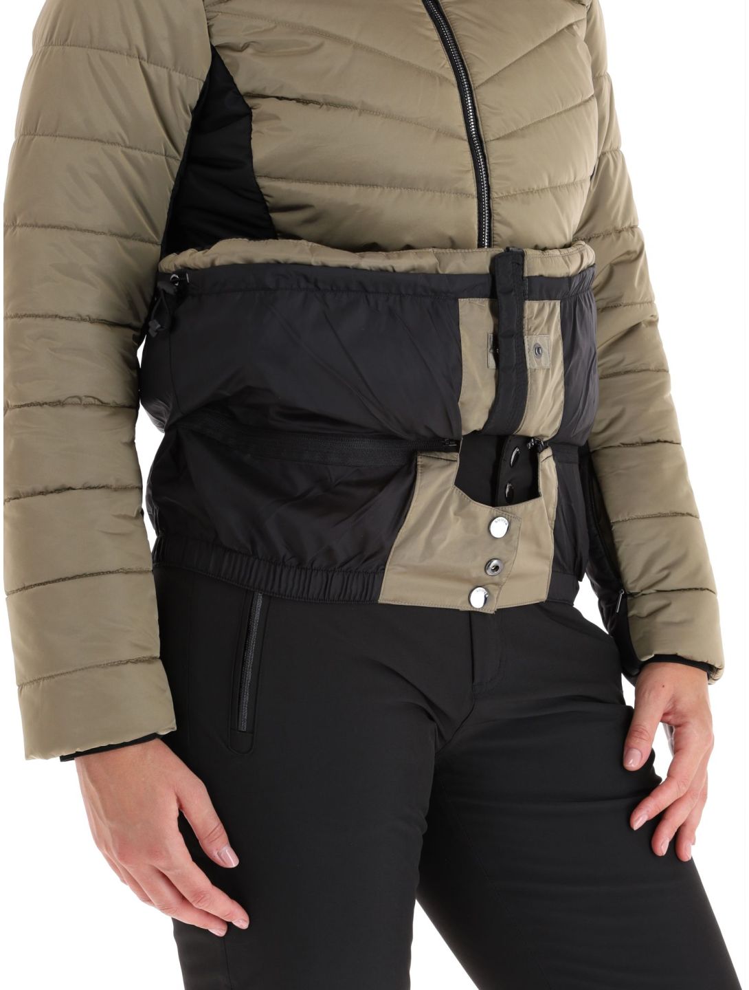 Luhta, Skalluvaara ski jacket women Cafe Au Lait beige, black 