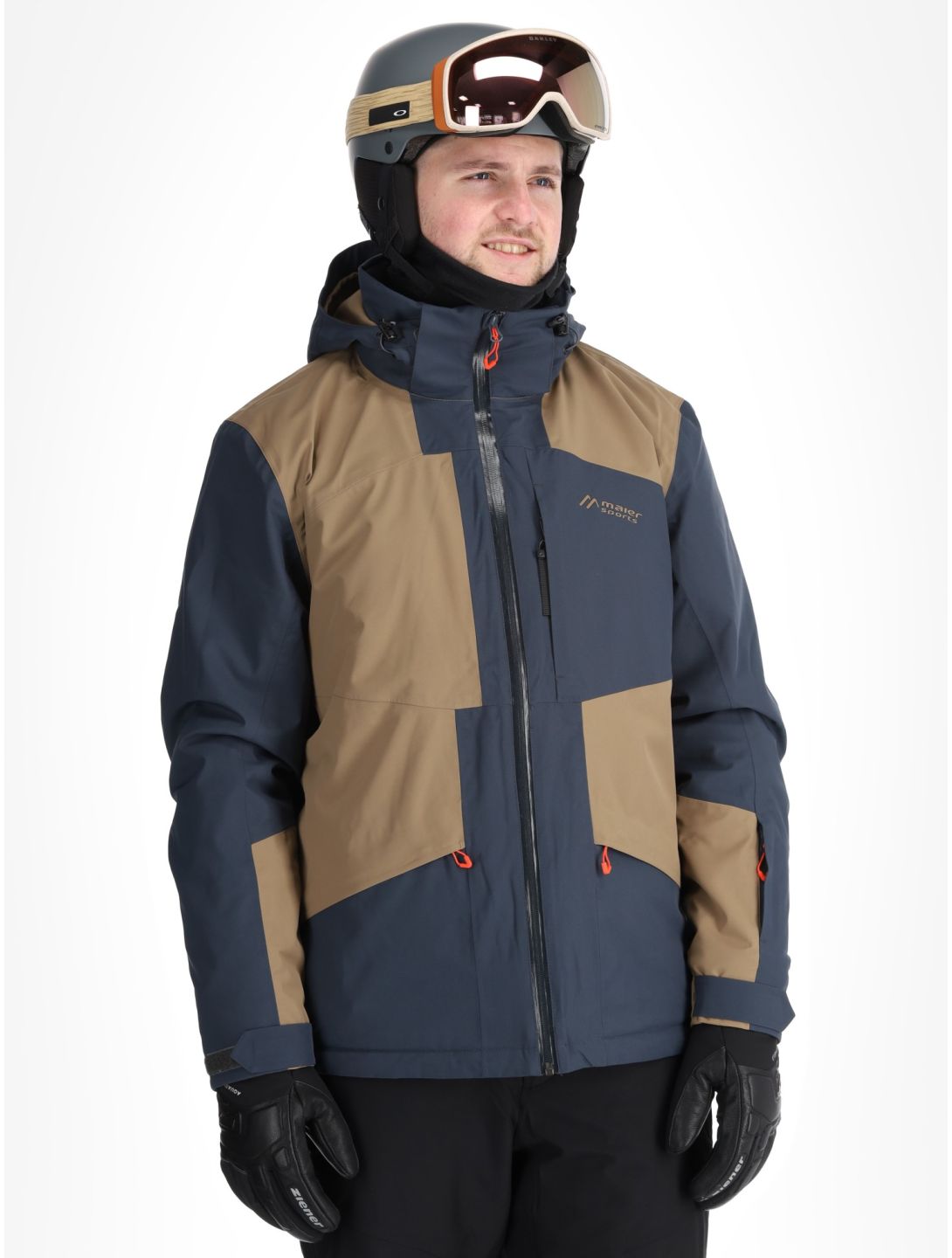 Maier Sports, Bukovel ski jacket men Graphite / Fawn brown, grey 