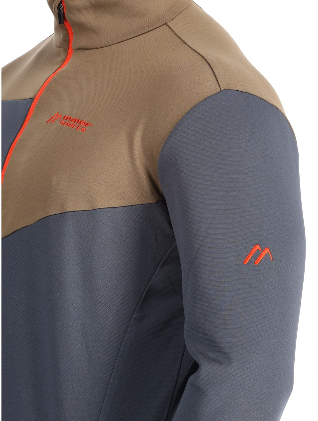 Maier Sports, Felian pullover men Graphite / Fawn brown, grey 