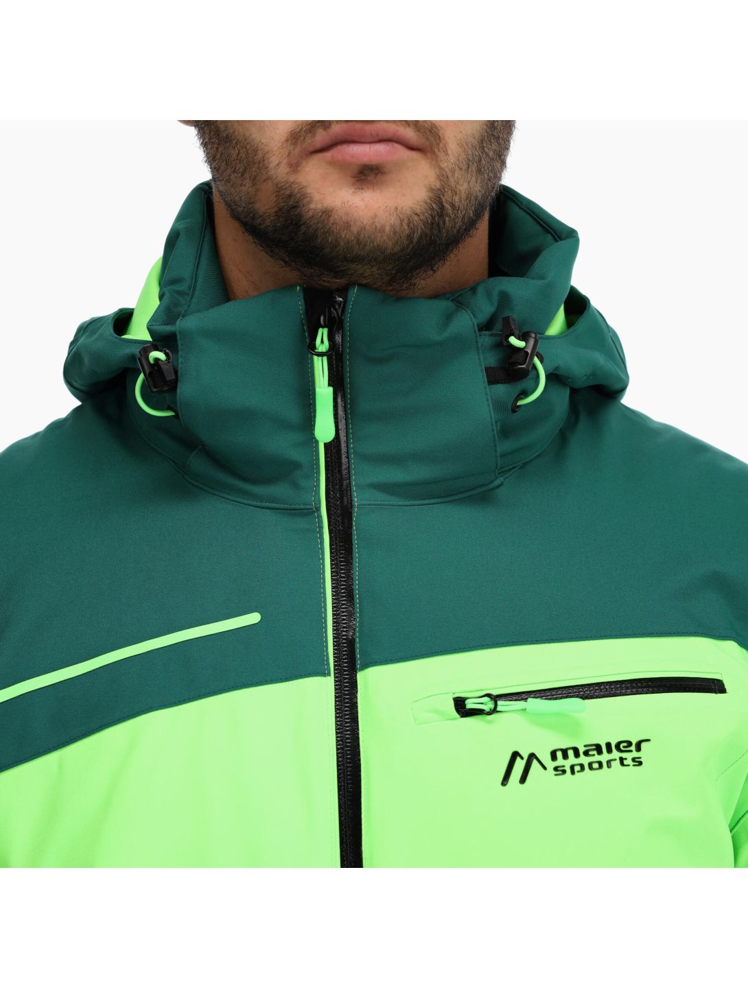 Maier Sports, Fluorine ski jacket men gecko green 