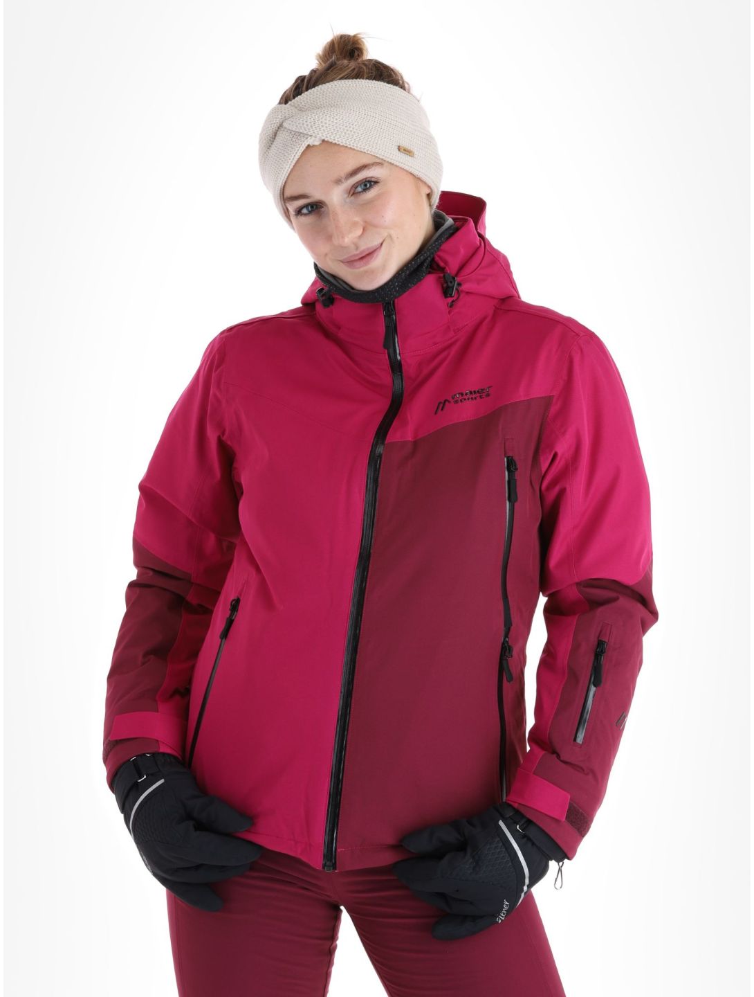 Maier Sports, Nuria ski jacket women Magenta / Cherry Wine burgundy, purple 