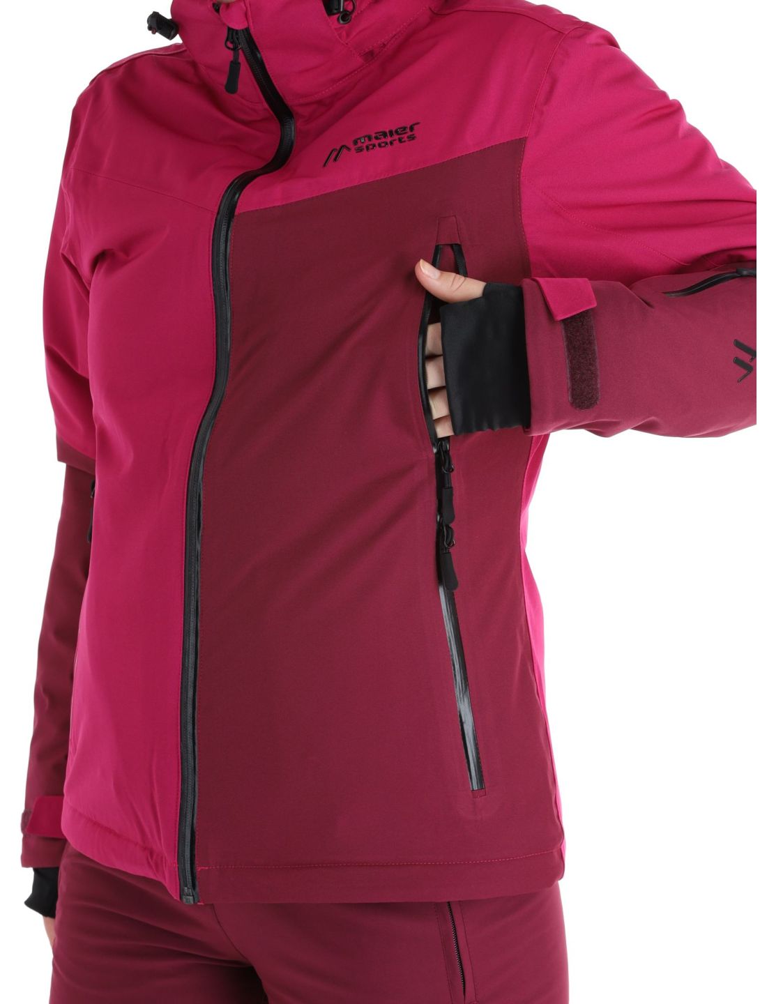 Maier Sports, Nuria ski jacket women Magenta / Cherry Wine burgundy, purple 