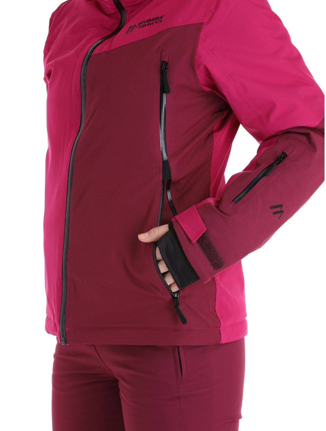 Maier Sports, Nuria ski jacket women Magenta / Cherry Wine burgundy, purple 