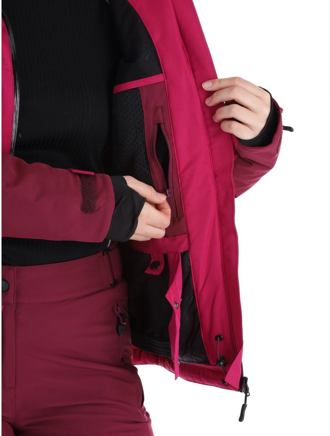 Maier Sports, Nuria ski jacket women Magenta / Cherry Wine burgundy, purple 