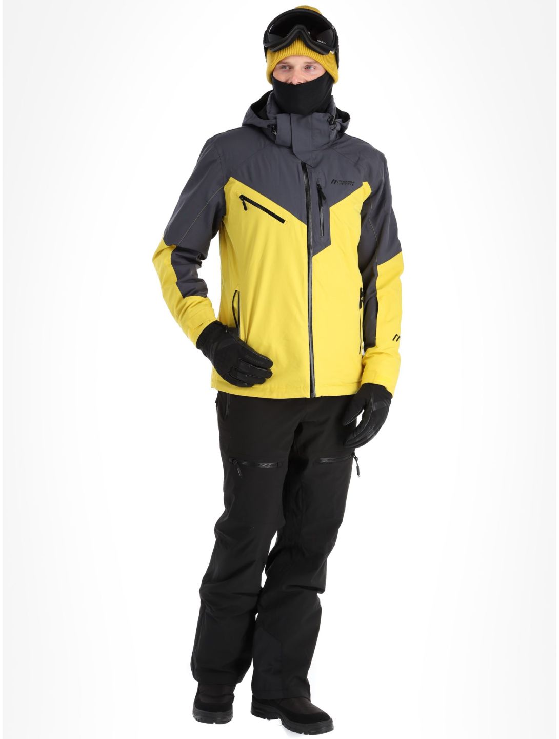 Maier Sports, Pajares ski jacket men Byzantin / Graphite grey, yellow 