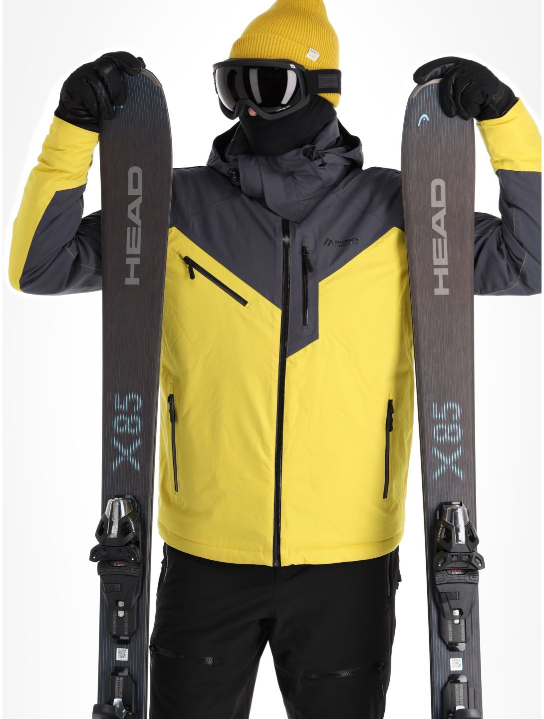 Maier Sports, Pajares ski jacket men Byzantin / Graphite grey, yellow 