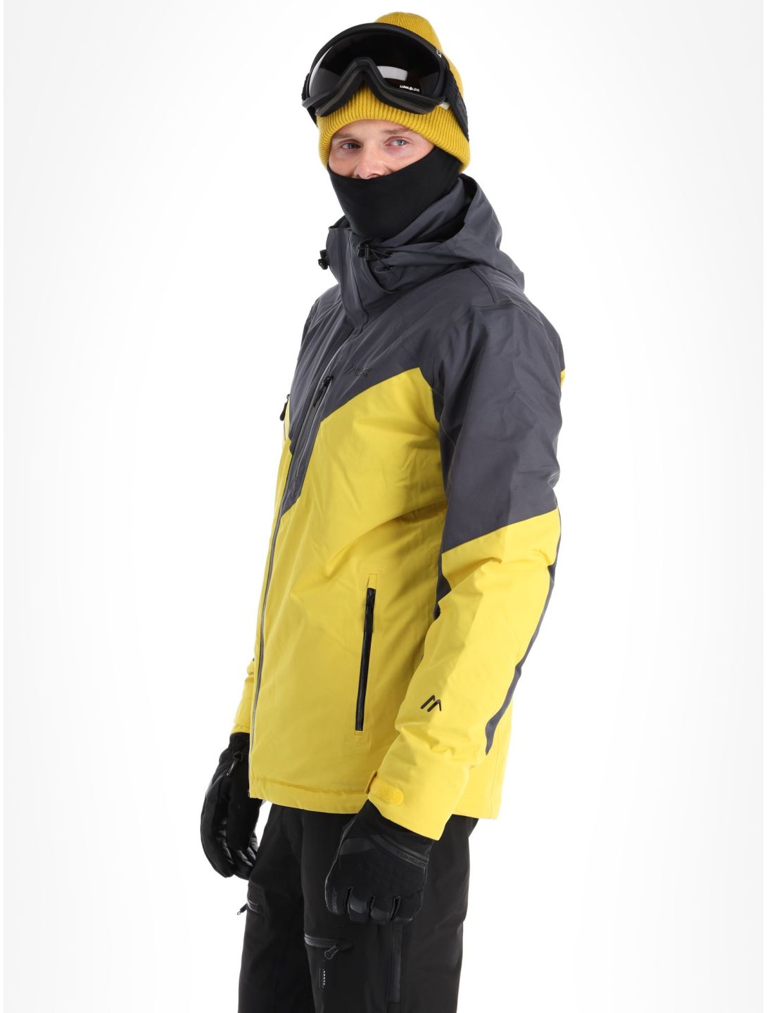 Maier Sports, Pajares ski jacket men Byzantin / Graphite grey, yellow 