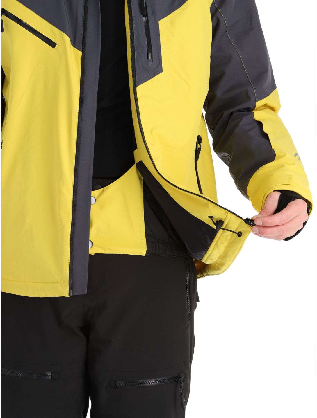 Maier Sports, Pajares ski jacket men Byzantin / Graphite grey, yellow 