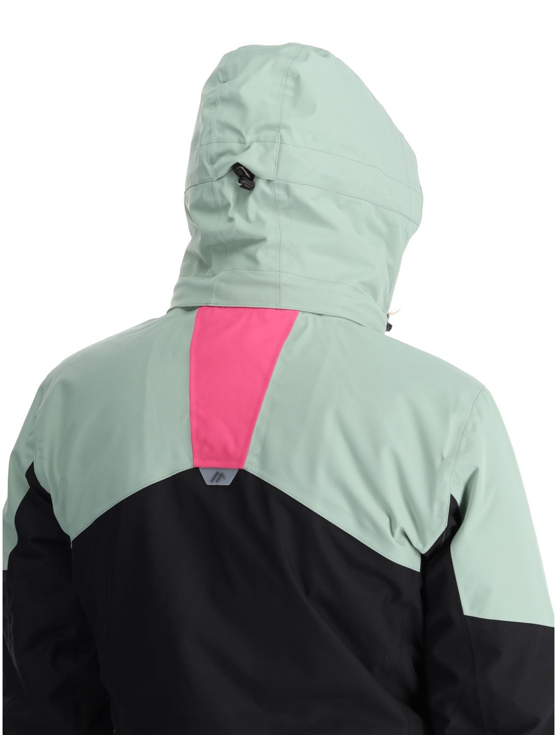 Maier Sports, Vidra ski jacket women Black / Luscious Moss / Pink Flambé black, green, pink 