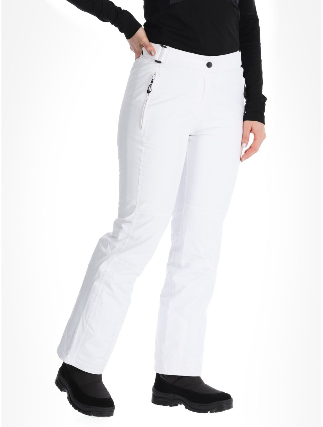 Maier Sports, Vroni Slim 2.0 ski pants short model women White white 