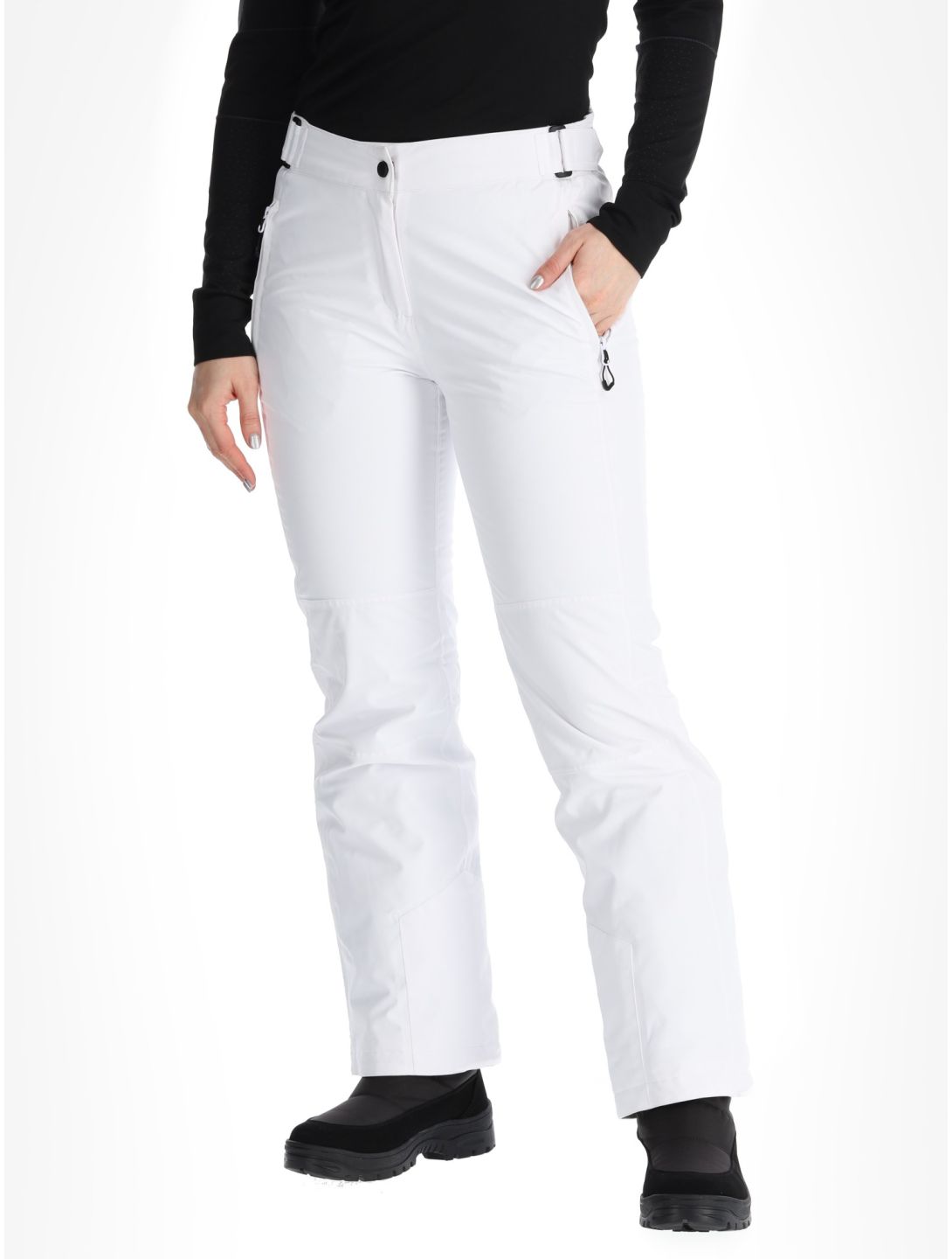 Maier Sports, Vroni Slim 2.0 ski pants short model women White white 