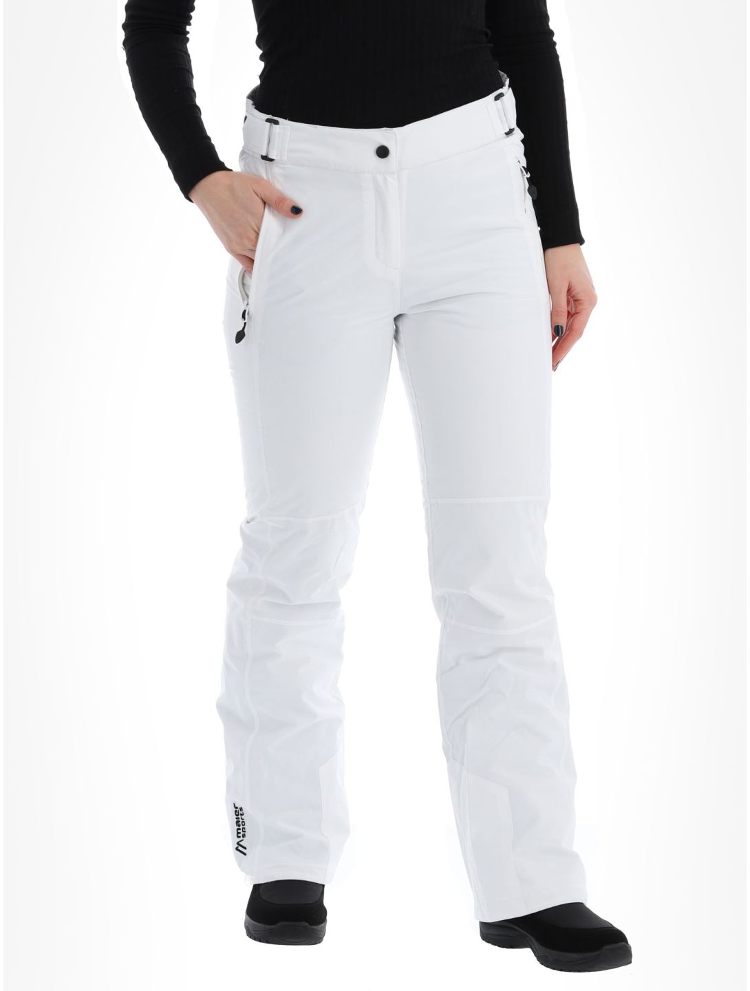 Maier Sports, Vroni slim ski pants women White white 