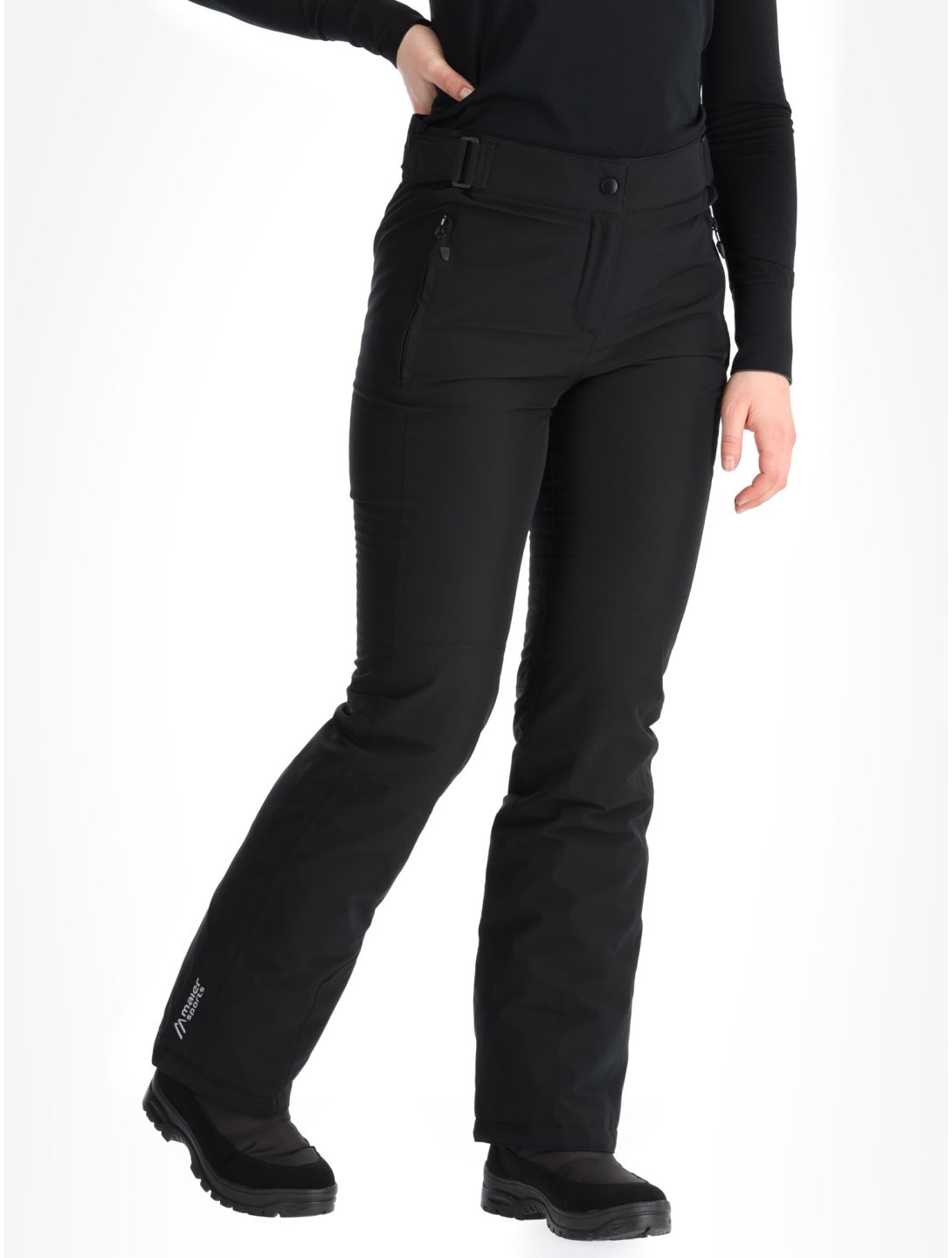 Maier Sports, Vroni slim ski pants women Black black 