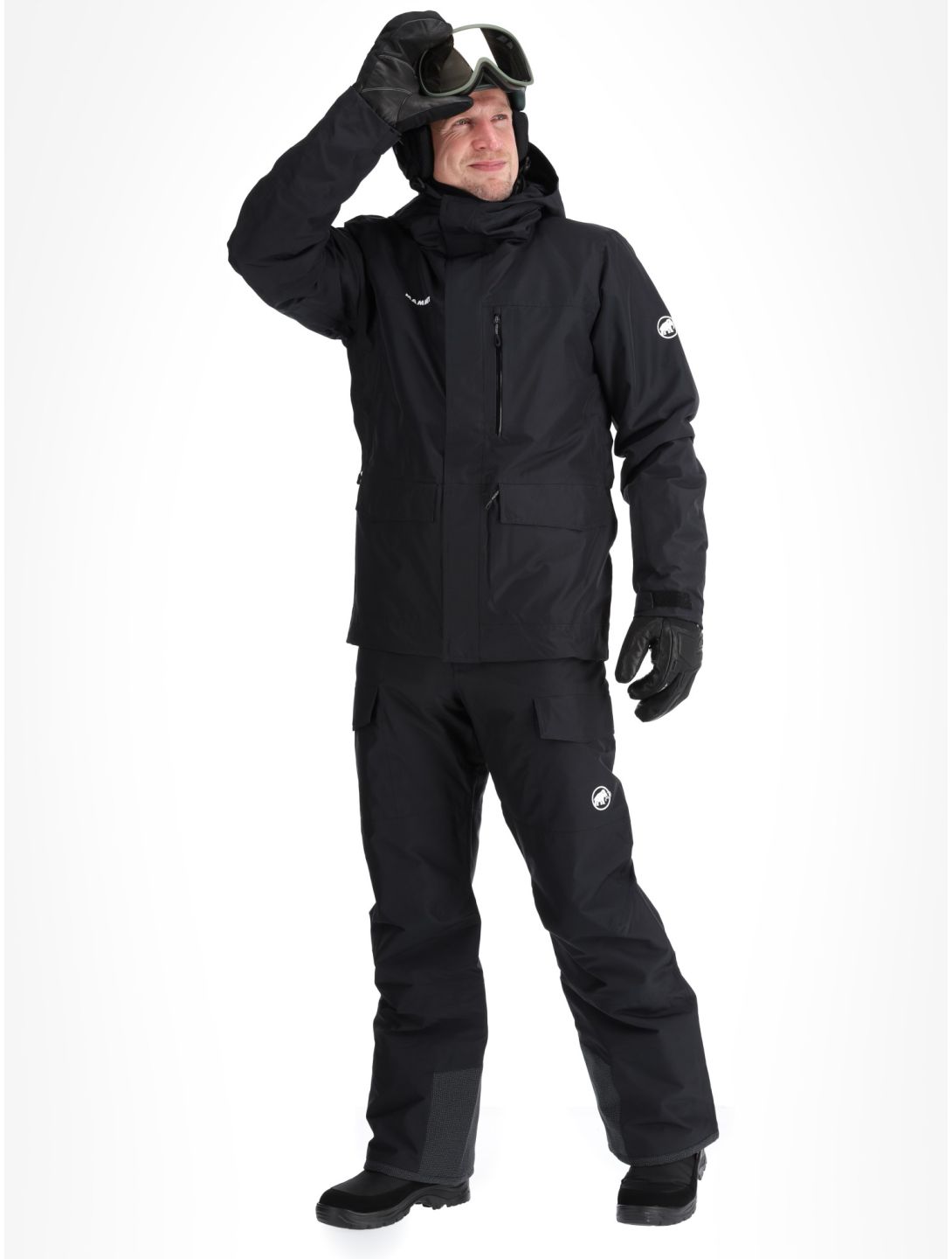 Mammut, Fall Line HS Thermo Hooded ski jacket men Black black 