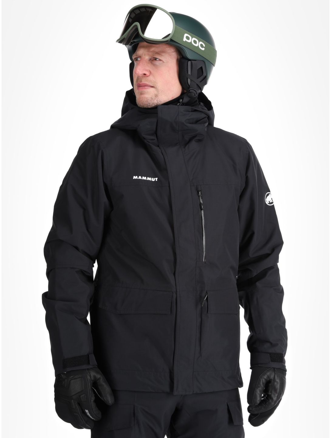 Mammut, Fall Line HS Thermo Hooded ski jacket men Black black 