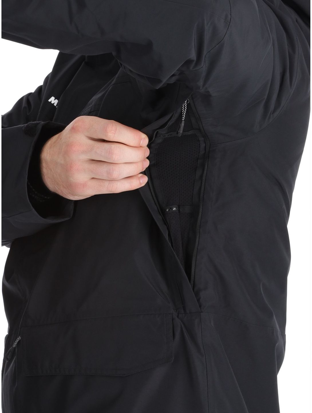 Mammut, Fall Line HS Thermo Hooded ski jacket men Black black 