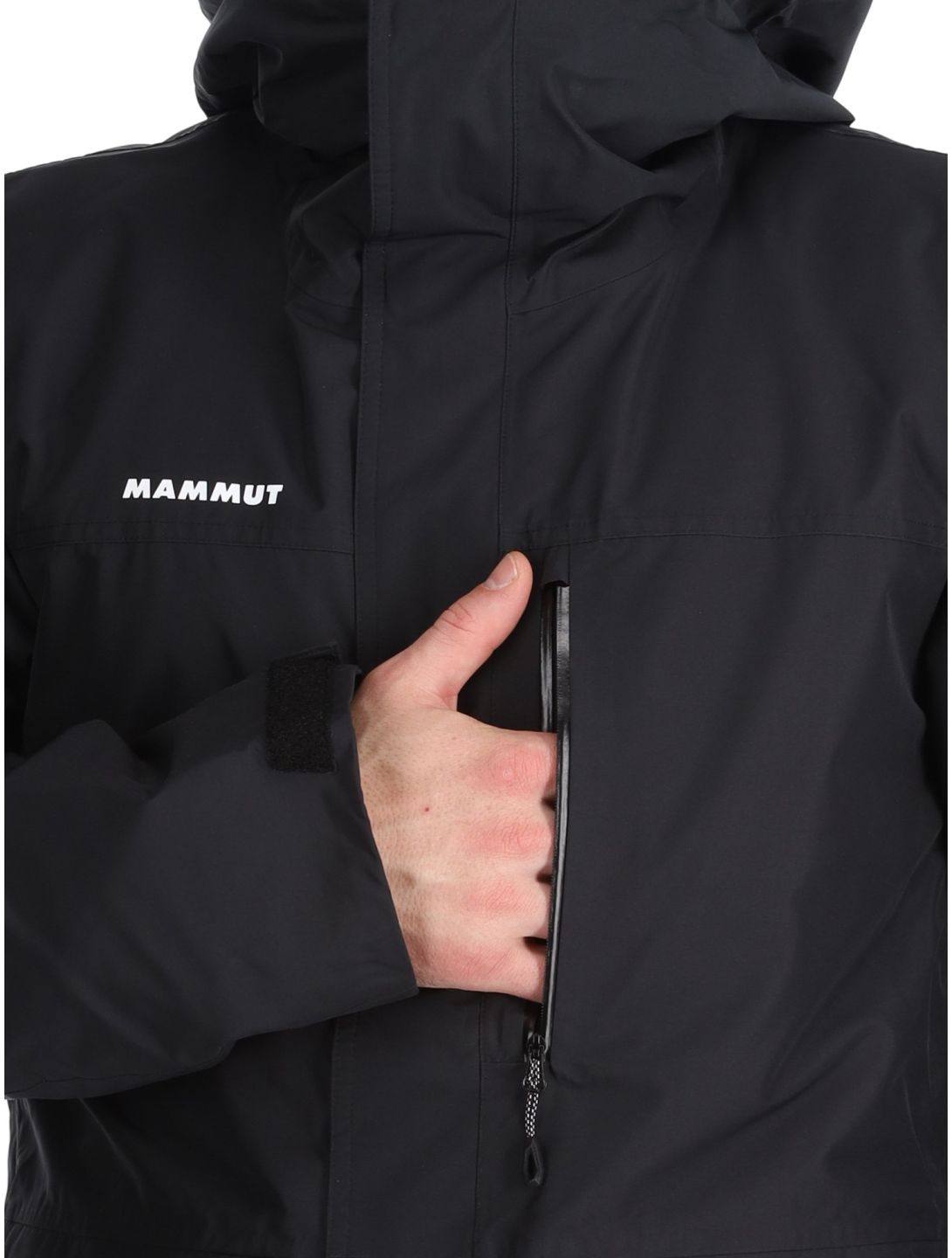 Mammut, Fall Line HS Thermo Hooded ski jacket men Black black 