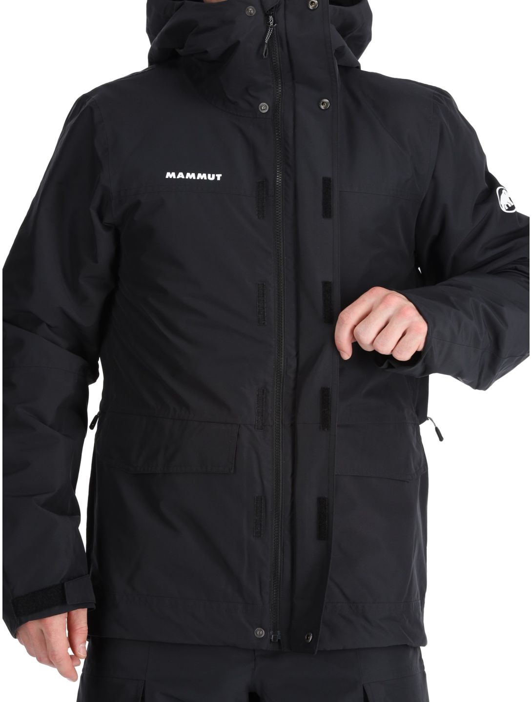 Mammut, Fall Line HS Thermo Hooded ski jacket men Black black 