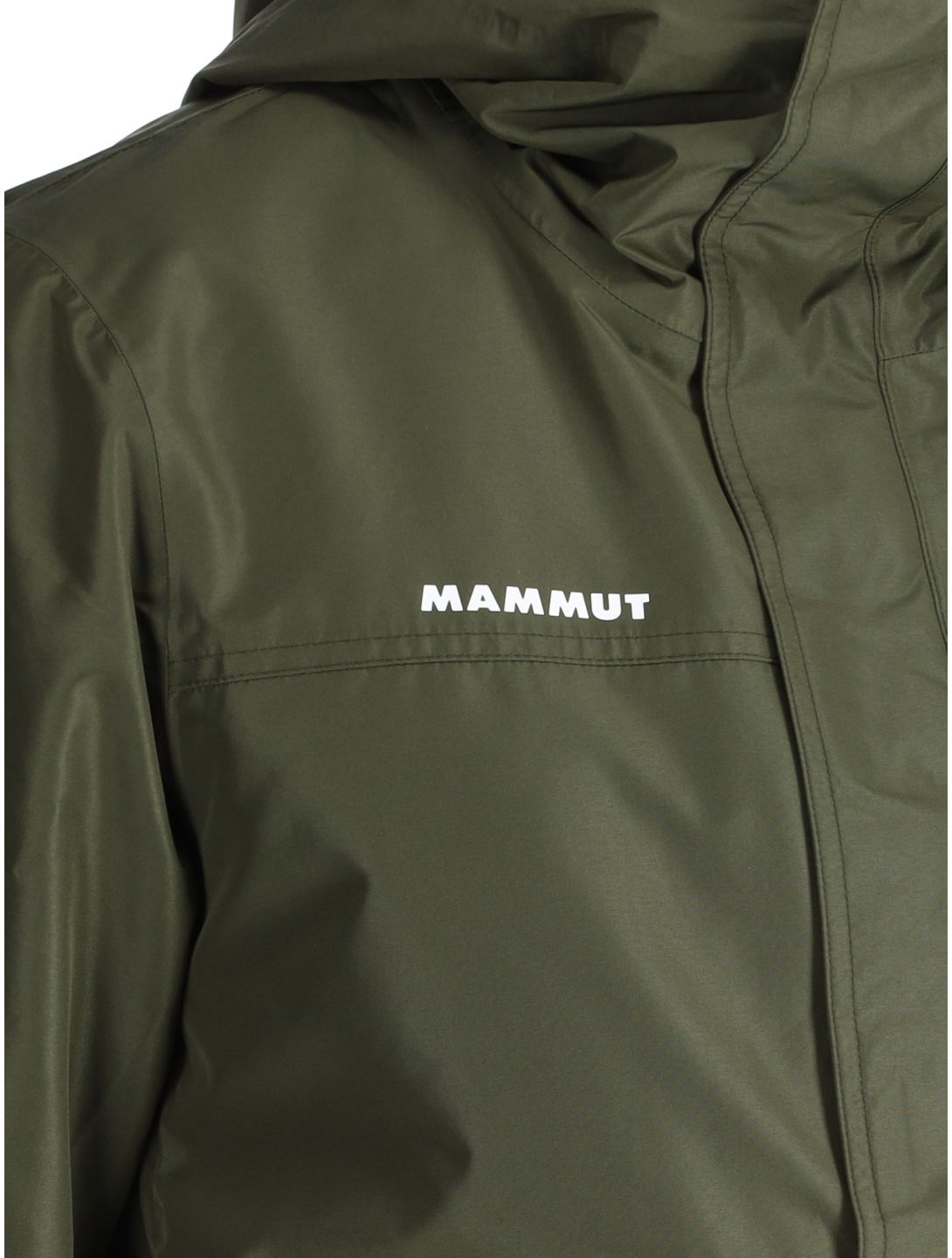 Mammut, Fall Line HS Thermo Hooded ski jacket men Dark Marsh / Black black, green 