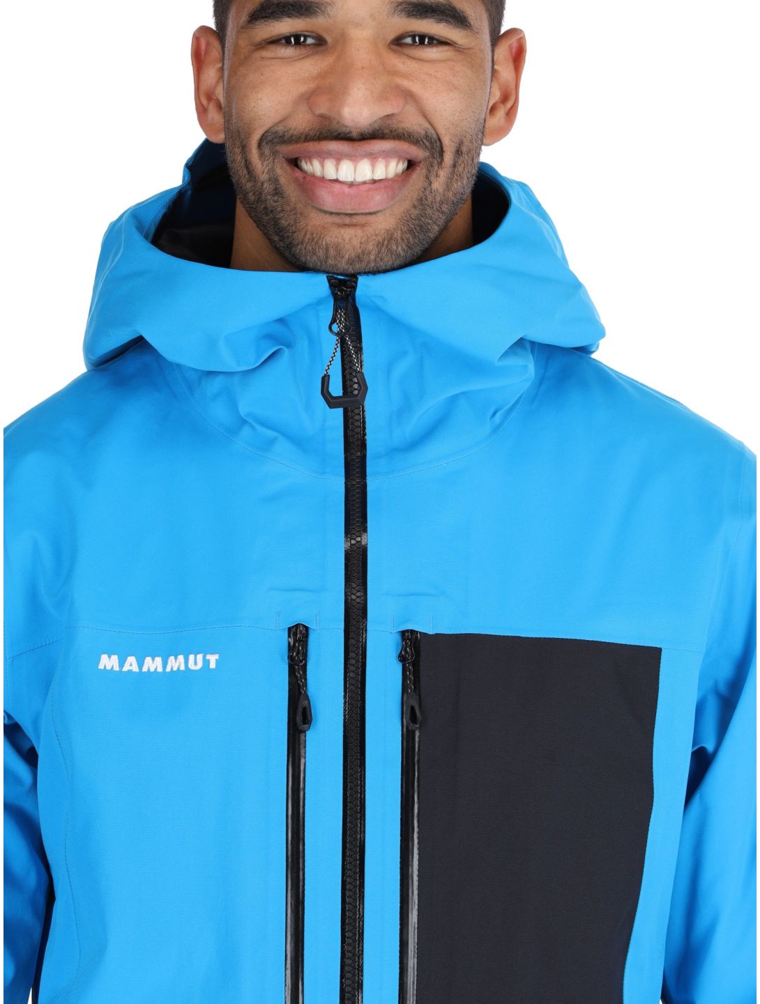 Mammut, Stoney HS Thermo Hooded ski jacket men Glacier Blue / Black black, blue 