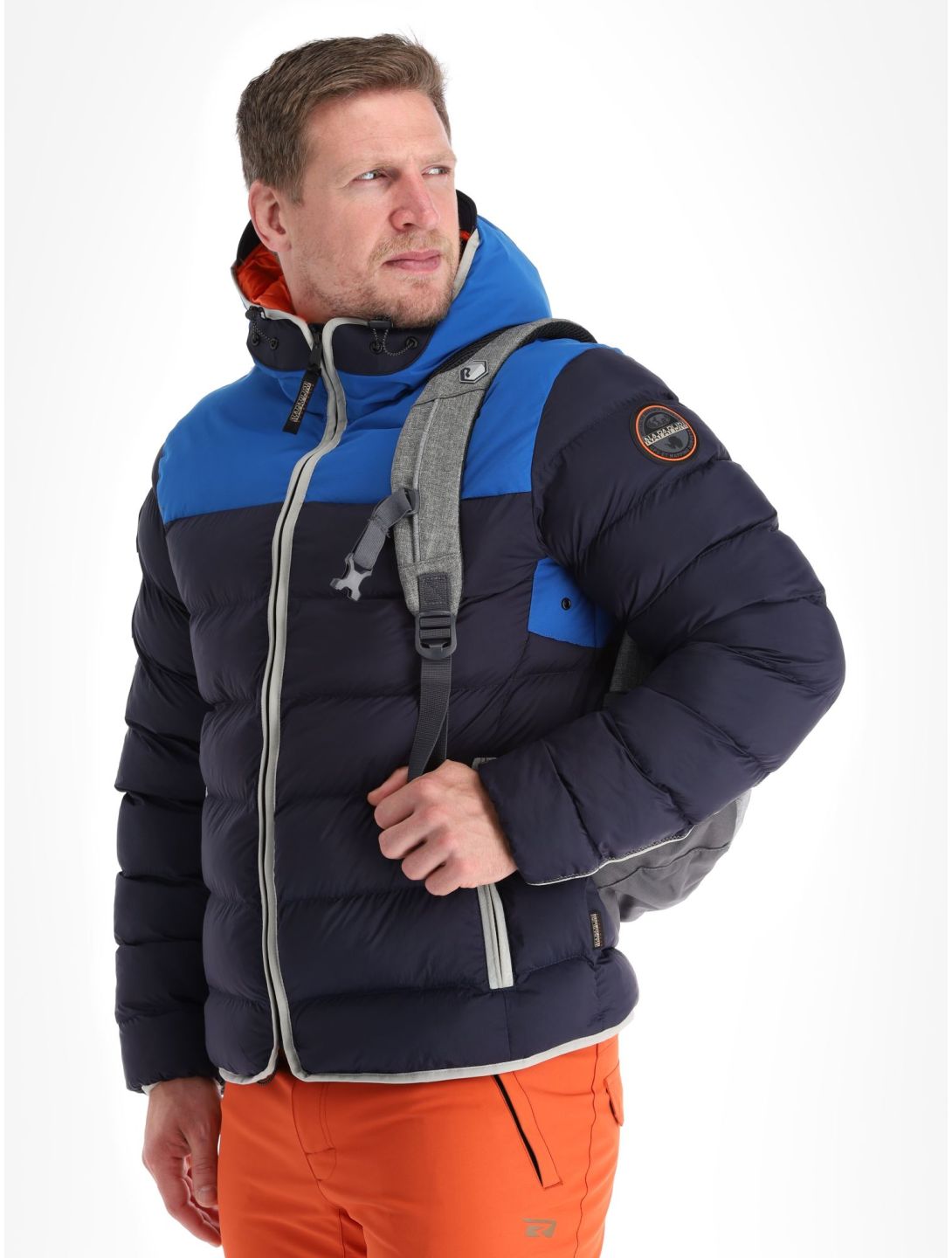 Napapijri, A-shackleton down jacket men Blu Marine blue 