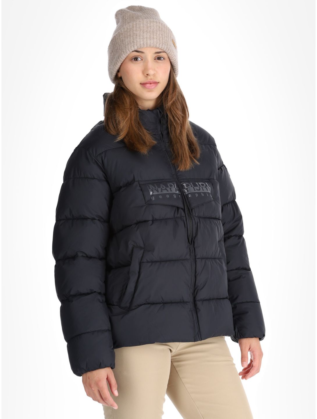 Napapijri, Puffer open W ski jacket women Black black 