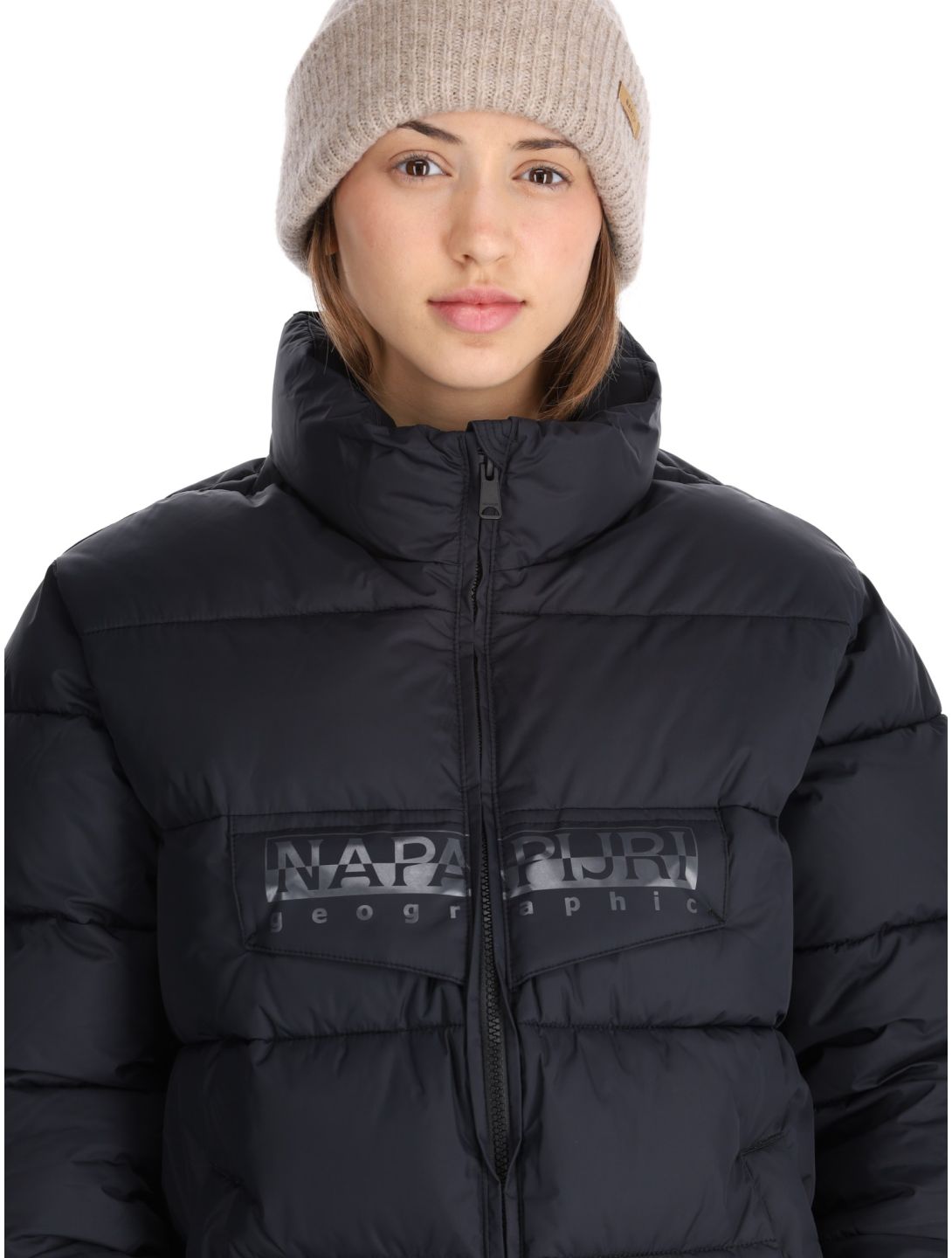 Napapijri, Puffer open W ski jacket women Black black 