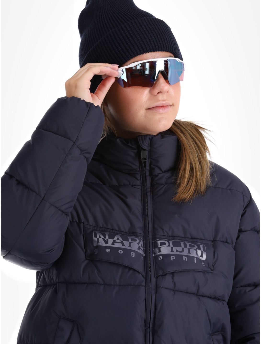 Napapijri, Puffer open W ski jacket women Blue Marine blue 