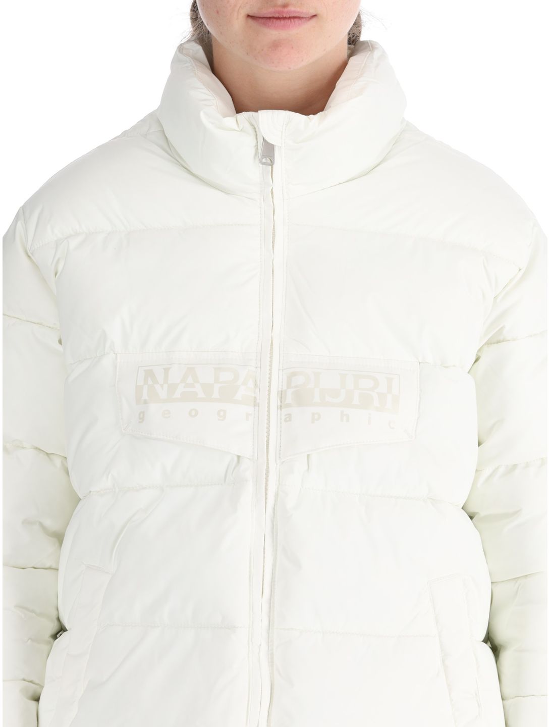 Napapijri, Puffer open W ski jacket women White Heron white 