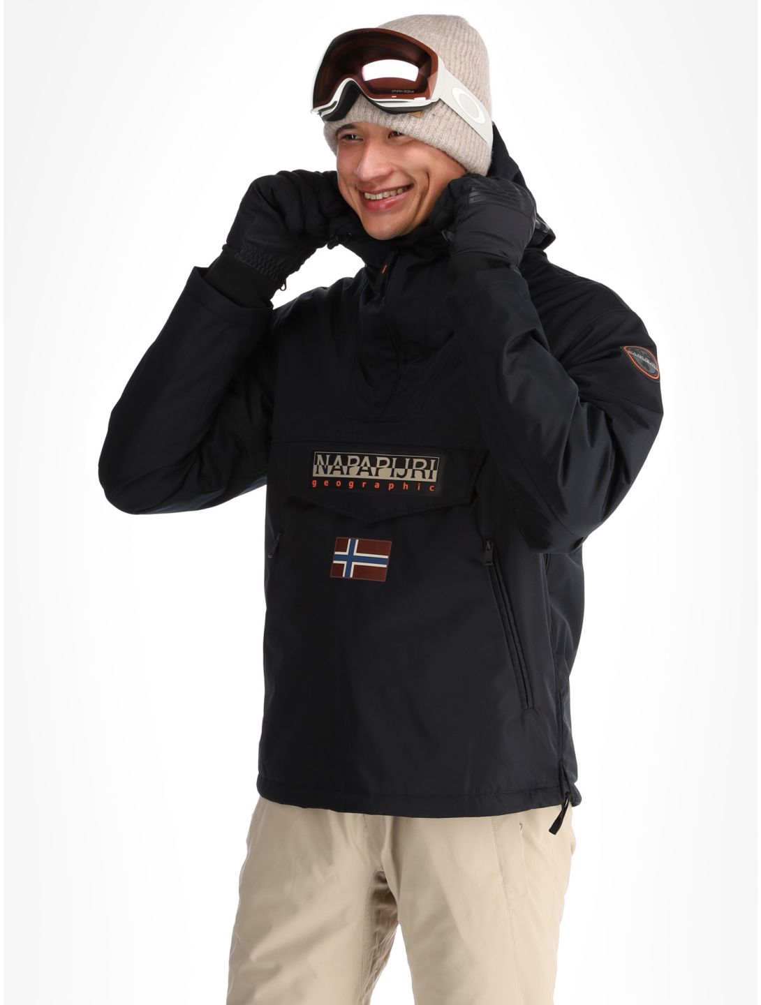 Napapijri, Rainforest Next winter anorak men Black black 