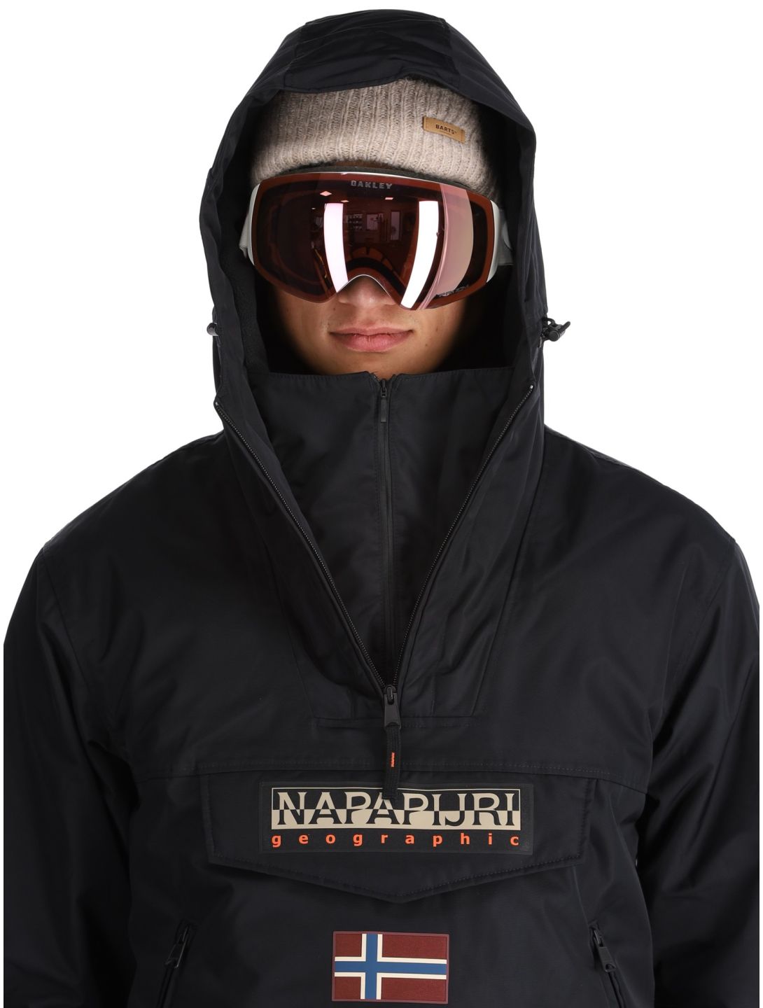 Napapijri, Rainforest Next winter anorak men Black black 